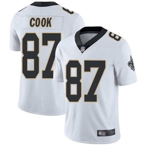 Men New Orleans Saints Limited White Jared Cook Road Jersey NFL Football #87 Vapor Untouchable Jersey